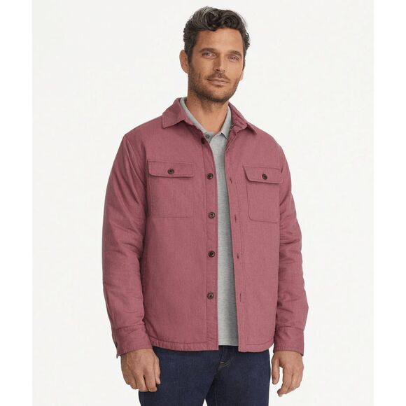 UNTUCKit Ziraldo Burgundy Red Button Down Shirt Jacket Men's Size Medium - Picture 1 of 6